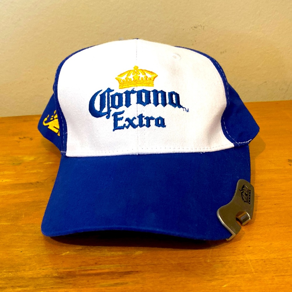 Unisex, Adjustable Corona Extra Beer Baseball Cal Hat with metal bottle opener